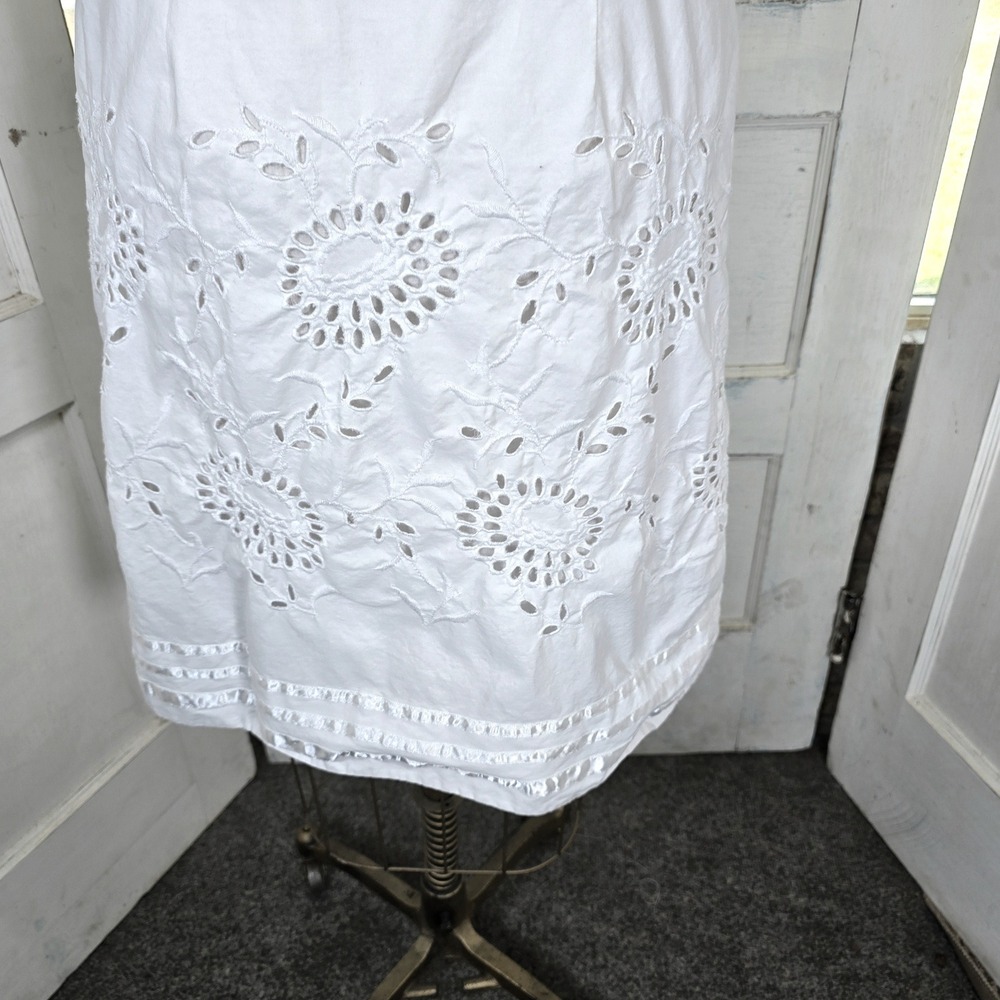 BMOSS white strapless dress with eyelet and ribbon 8 - Picture 6 of 6